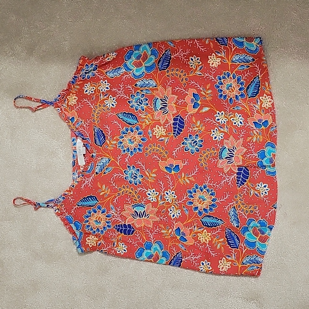 Strappy floral tank
